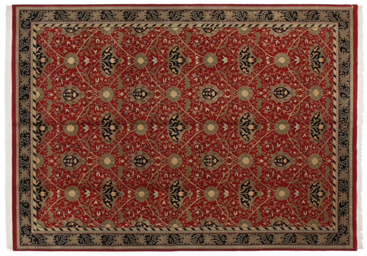 10x14 Vintage Indian William Morris Design Carpet // ONH Item mc001597