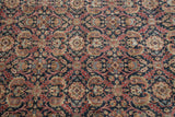 Full, plush wool pile of a vintage Doroksh carpet with intricate red and beige paisley motifs.