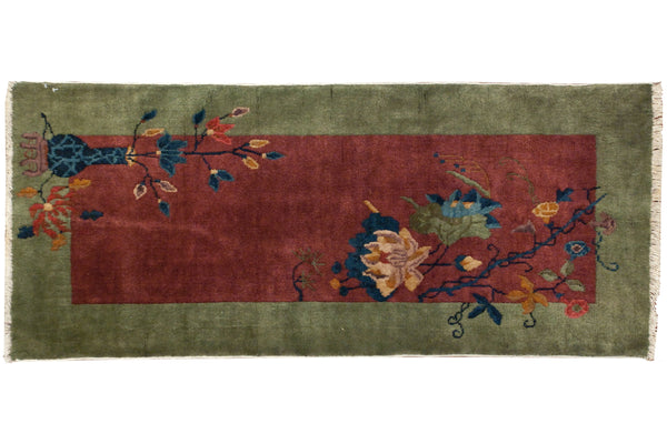 2x4 Vintage Nichols Art Deco Rug Runner // ONH Item mc001606