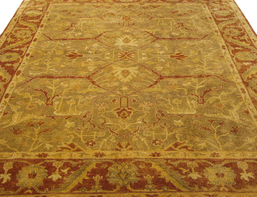 8x10 New Gold Wash Indian Oushak Design Carpet // ONH Item mc001612 Image 1