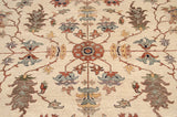 Elaborate Serapi design vinery and tiered leaves in forest green, copper, and ivory.