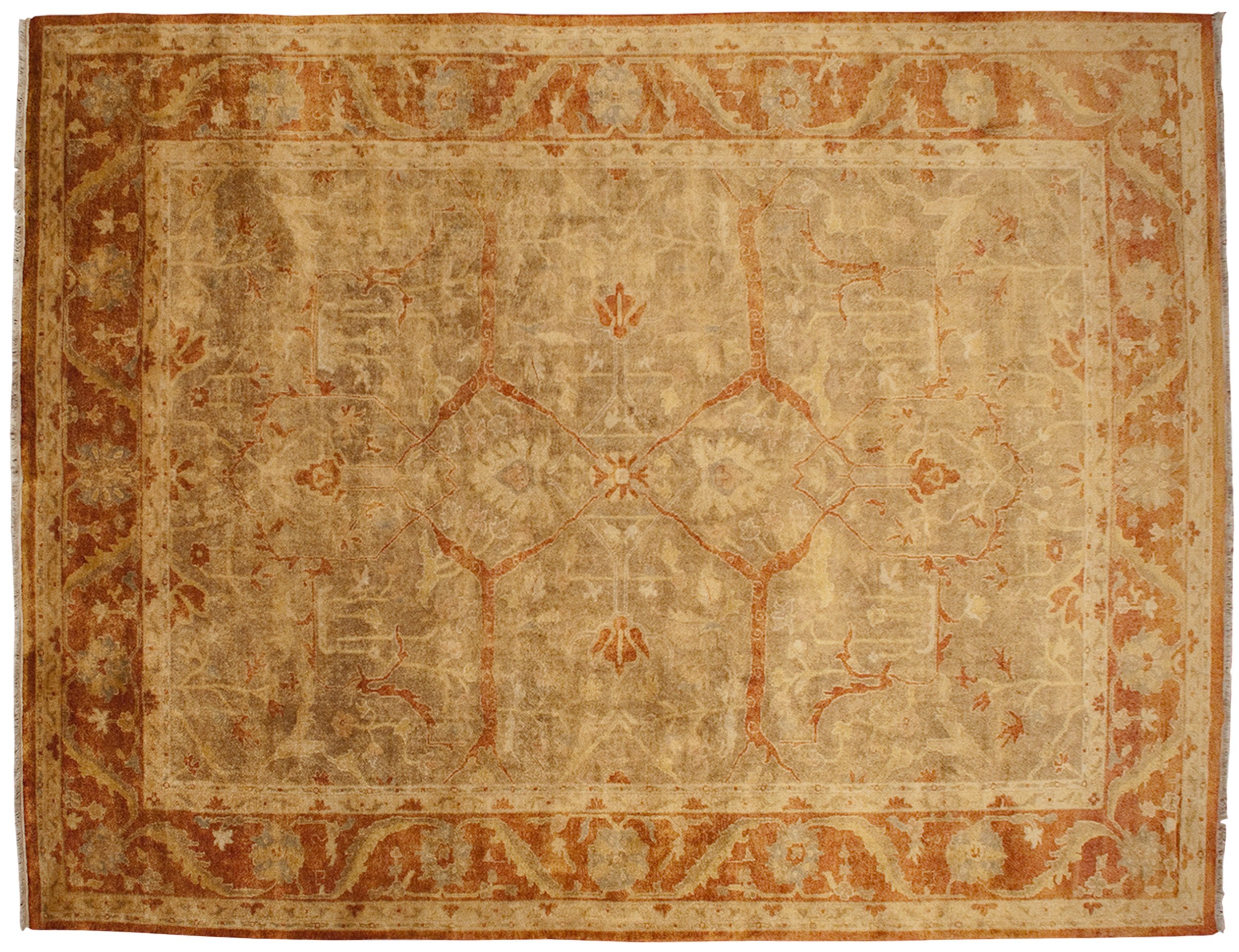10x13.5 New Gold Wash Indian Oushak Design Carpet // ONH Item mc001621 Image 1