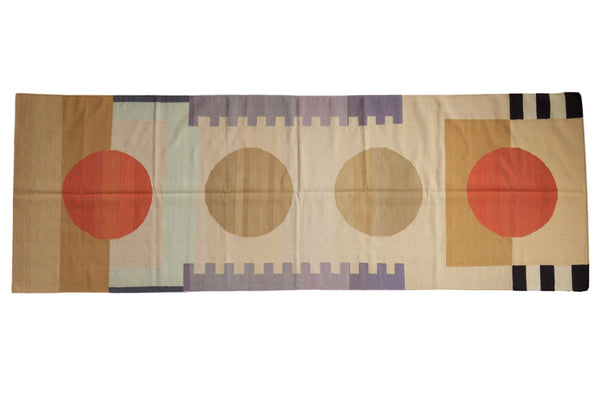 4x12 Vintage Contemporary Kilim Rug Runner // ONH Item mc001626