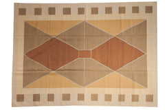 6.5x9 Vintage Contemporary Kilim Carpet // ONH Item mc001634