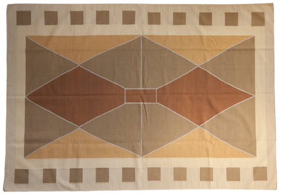 6x9 Vintage Contemporary Kilim Carpet // ONH Item mc001635