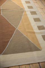 Modern style kilim flat weave, showing argyle diamond and block patterns.
