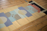 Contemporary Kilim runner detail showing black, cream, and peach abstract geometric design.