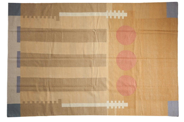 6x9 Vintage Contemporary Kilim Carpet // ONH Item mc001642