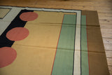Late 20th century Indian Kilim with abstract peach circles and interlocked geometric patterns.