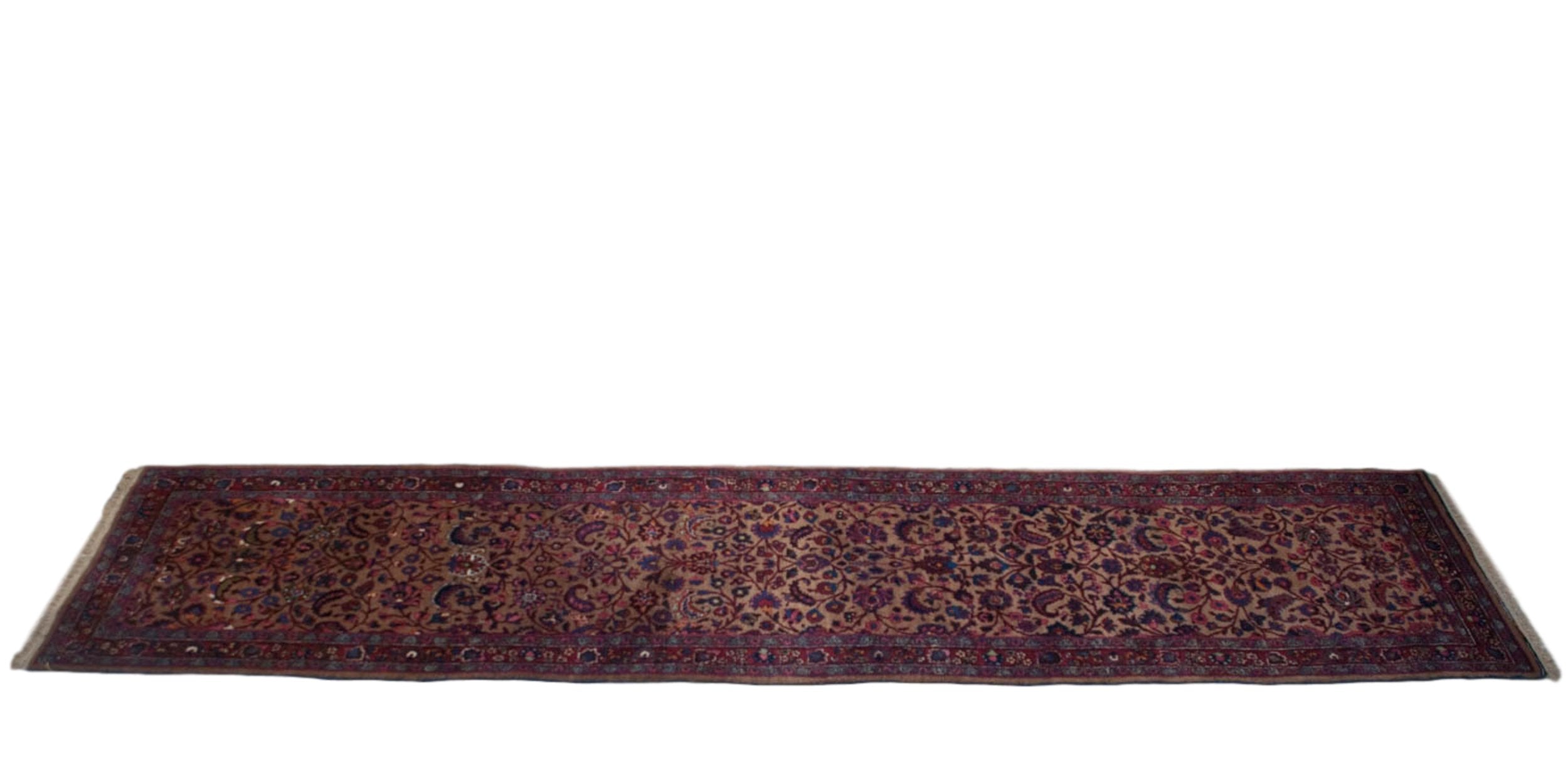 3.5x14 Vintage Fine Meshed Rug Runner // ONH Item mc001658