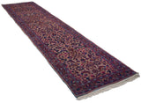 Vintage Persian Meshed runner with allover palmette and boteh design on dark beige.