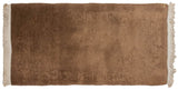 Beige ecru 1930s Nichols Art Deco runner, embossed floral carved border, 2'3