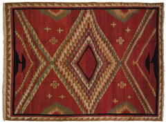 9x12 Vintage Tea Washed Indian Caucasian Soumac Design Carpet // ONH Item mc001662 Image 1
