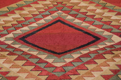 9x12 Vintage Tea Washed Indian Caucasian Soumac Design Carpet // ONH Item mc001662 Image 3