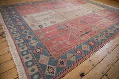 9x11.5 Vintage Indian Qashqai Soumac Design Carpet // ONH Item mc001664 Image 2