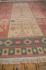 9x11.5 Vintage Indian Qashqai Soumac Design Carpet // ONH Item mc001664 Image 7