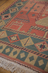 9x11.5 Vintage Indian Qashqai Soumac Design Carpet // ONH Item mc001664 Image 8