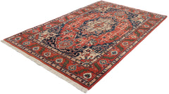 6x9.5 Vintage Indian Heriz Design Carpet // ONH Item mc001670 Image 3