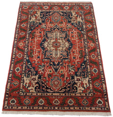 6x9.5 Vintage Indian Heriz Design Carpet // ONH Item mc001670 Image 7