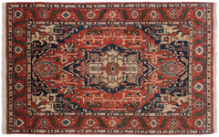6x9.5 Vintage Indian Heriz Design Carpet // ONH Item mc001670 Image 8