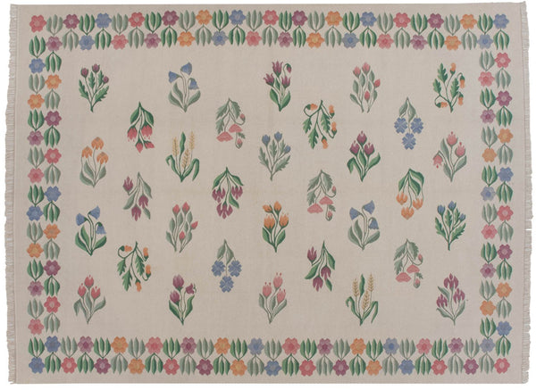 9x12 Vintage Romanian Kilim Carpet // ONH Item mc001671