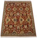 Angled perspective of an Armenian Sultanabad carpet highlighting its full pile and floral design.