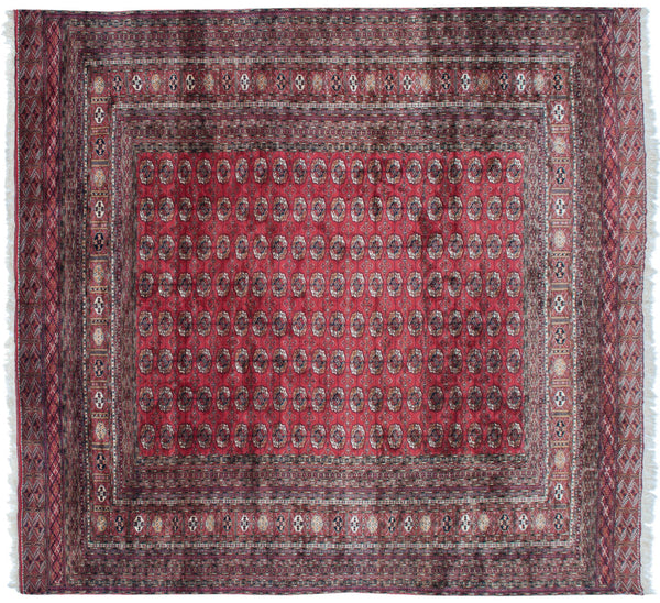 14x15.5 Vintage Fine Bokhara Square Carpet // ONH Item mc001683