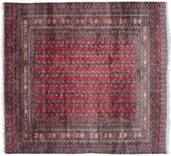 14x15.5 Vintage Fine Bokhara Square Carpet // ONH Item mc001683
