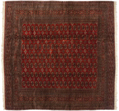 12x12.5 Vintage Fine Bokhara Square Carpet // ONH Item mc001685