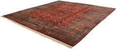 12x12.5 Vintage Fine Bokhara Square Carpet // ONH Item mc001685 Image 4