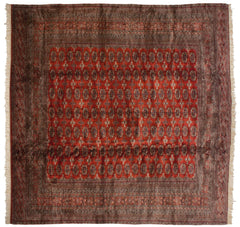 12x12.5 Vintage Fine Bokhara Square Carpet // ONH Item mc001685 Image 10