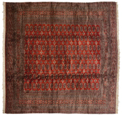 12x12.5 Vintage Fine Bokhara Square Carpet // ONH Item mc001685 Image 13