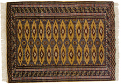 3x4.5 Vintage Fine Pakistani Turkmen Design Rug // ONH Item mc001687 Image 2