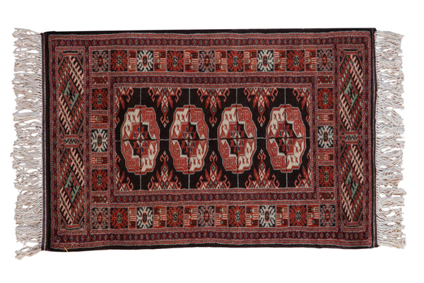2x3 Vintage Fine Bokhara Rug Mat // ONH Item mc001696