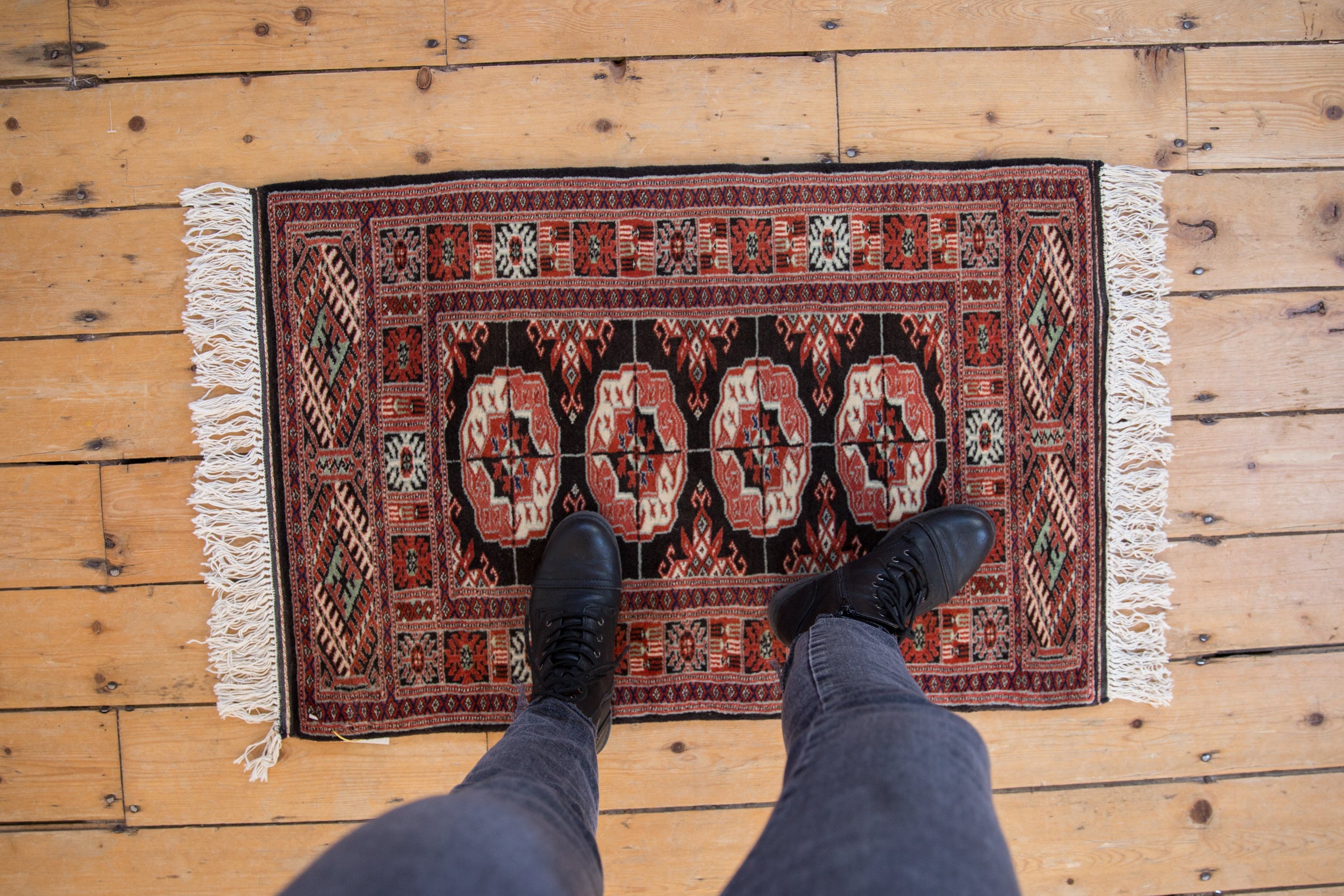 2x3 Vintage Fine Bokhara Rug Mat // ONH Item mc001696 Image 1