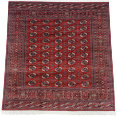8x8.5 Vintage Fine Bokhara Square Carpet // ONH Item mc001698 Image 3