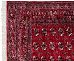 8x8.5 Vintage Fine Bokhara Square Carpet // ONH Item mc001698 Image 10