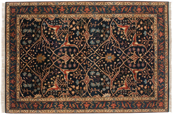 6x9 Vintage Indian Bijar Design Carpet // ONH Item mc001700