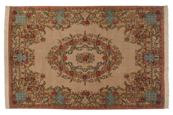 8x11.5 Vintage Bulgarian Aubusson Design Carpet // ONH Item mc001701