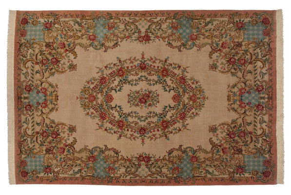 8x11.5 Vintage Bulgarian Aubusson Design Carpet // ONH Item mc001701 Image 1