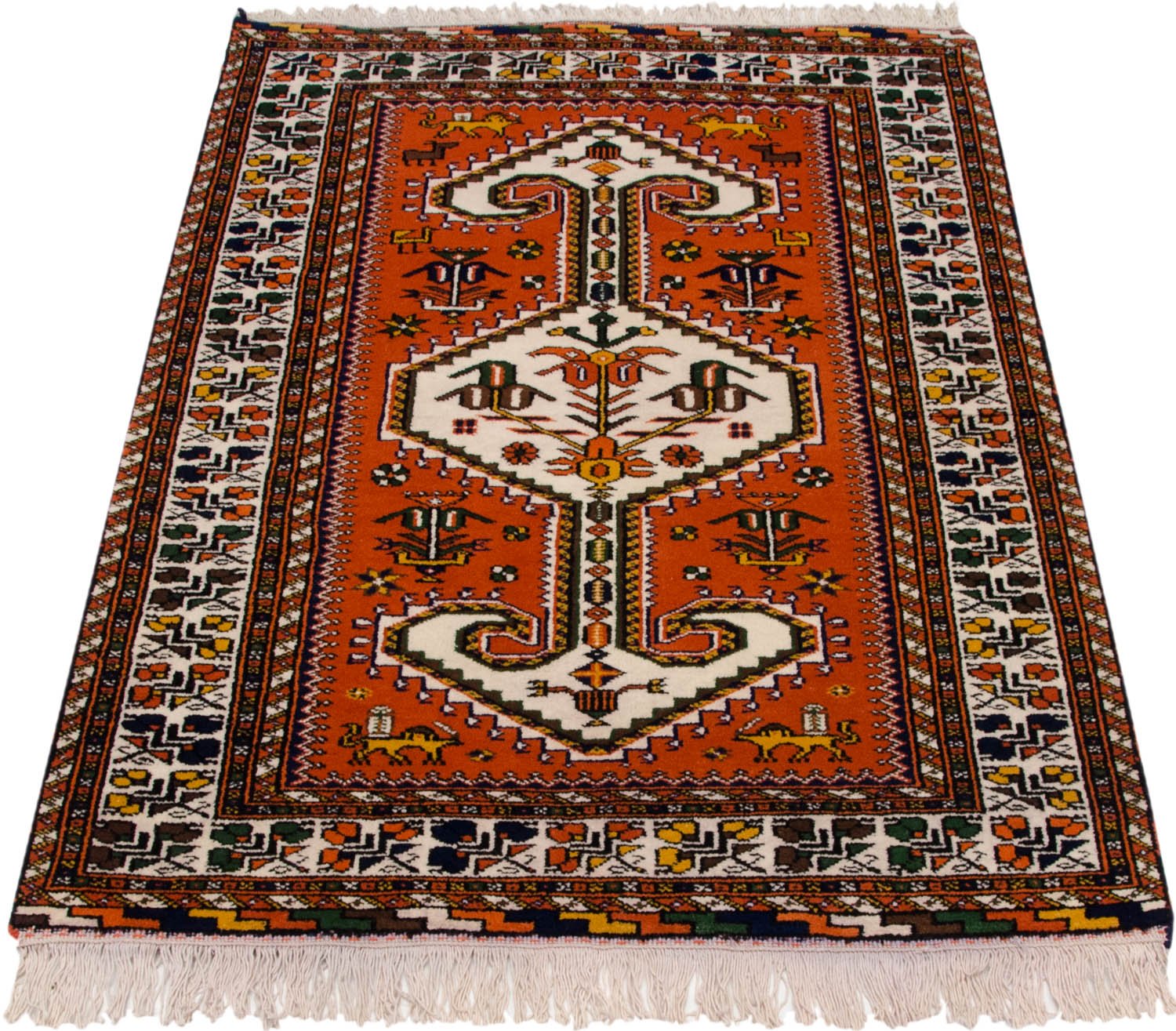 3.5x5 Vintage Indian Northwest Persian Design Rug // ONH Item mc001702 Image 1