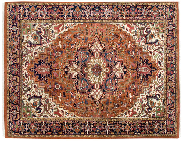8x10.5 Vintage Indian Heriz Design Carpet // ONH Item mc001703