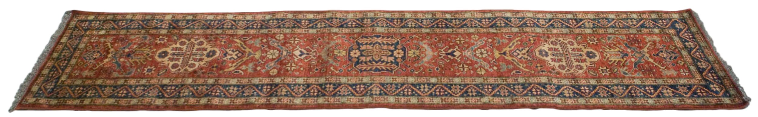 2.5x9.5 New Pakistani Caucasian Design Rug Runner // ONH Item mc001708 Image 1