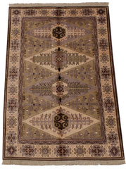 5.5x9 Vintage Siberian Caucasian Design Carpet // ONH Item mc001709 Image 4