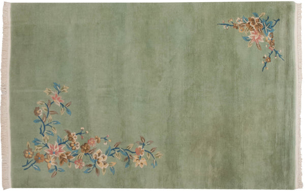 6x9 Vintage Japanese Art Deco Design Carpet // ONH Item mc001711