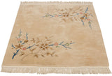 Plush pile with ornate Japanese Art Deco foliage in blush, cobalt, and seafoam mint.