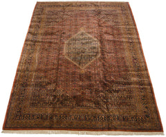10x14 Vintage Tea Washed Indian Bijar Design Carpet // ONH Item mc001720 Image 6