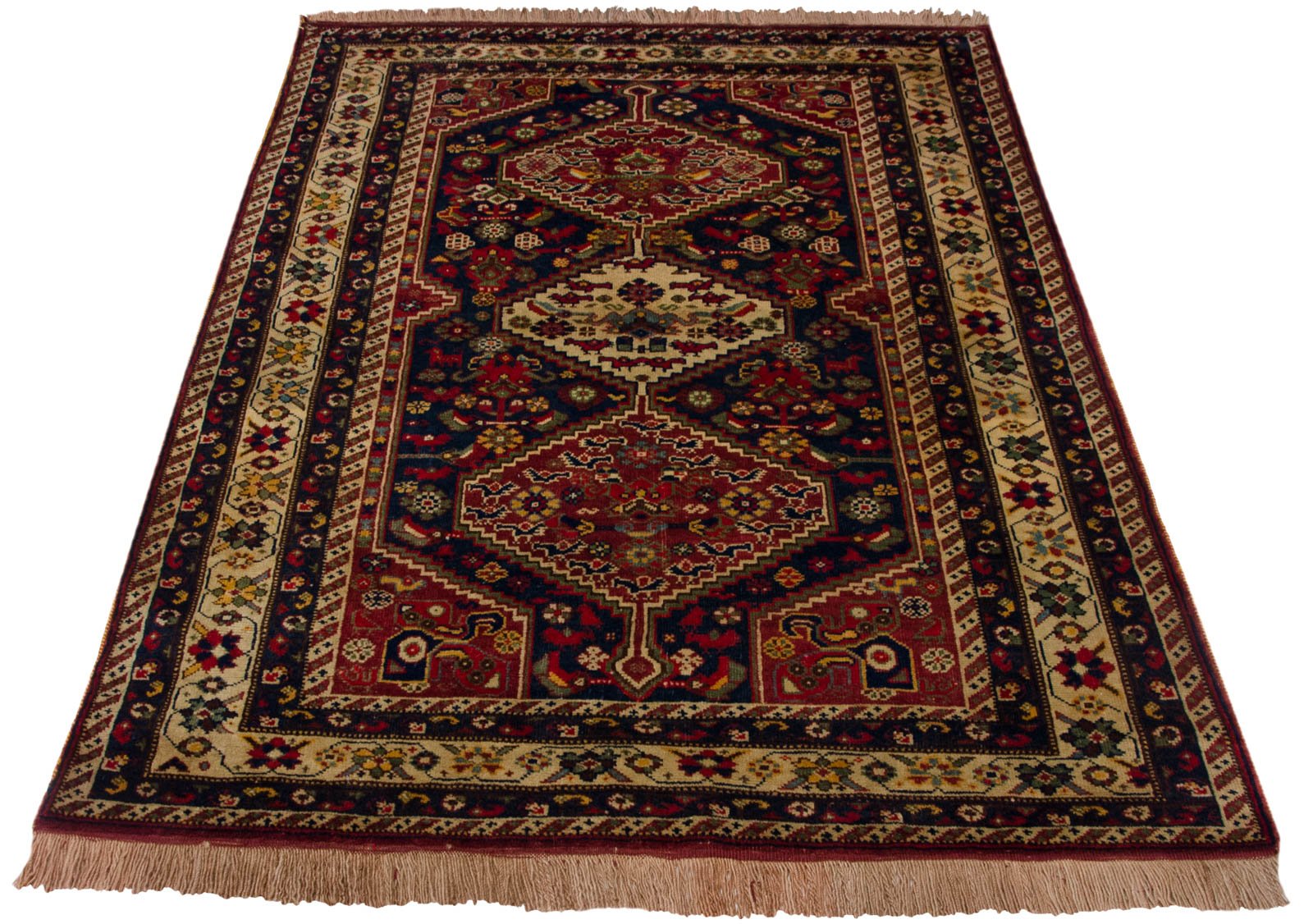 4.5x6.5 Vintage Indian Shiraz Design Rug // ONH Item mc001721 Image 1