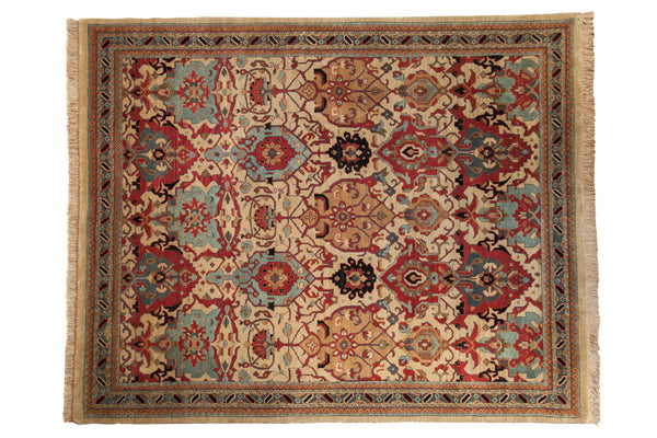 8x10 Vintage Tea Washed Agra Carpet // ONH Item mc001722
