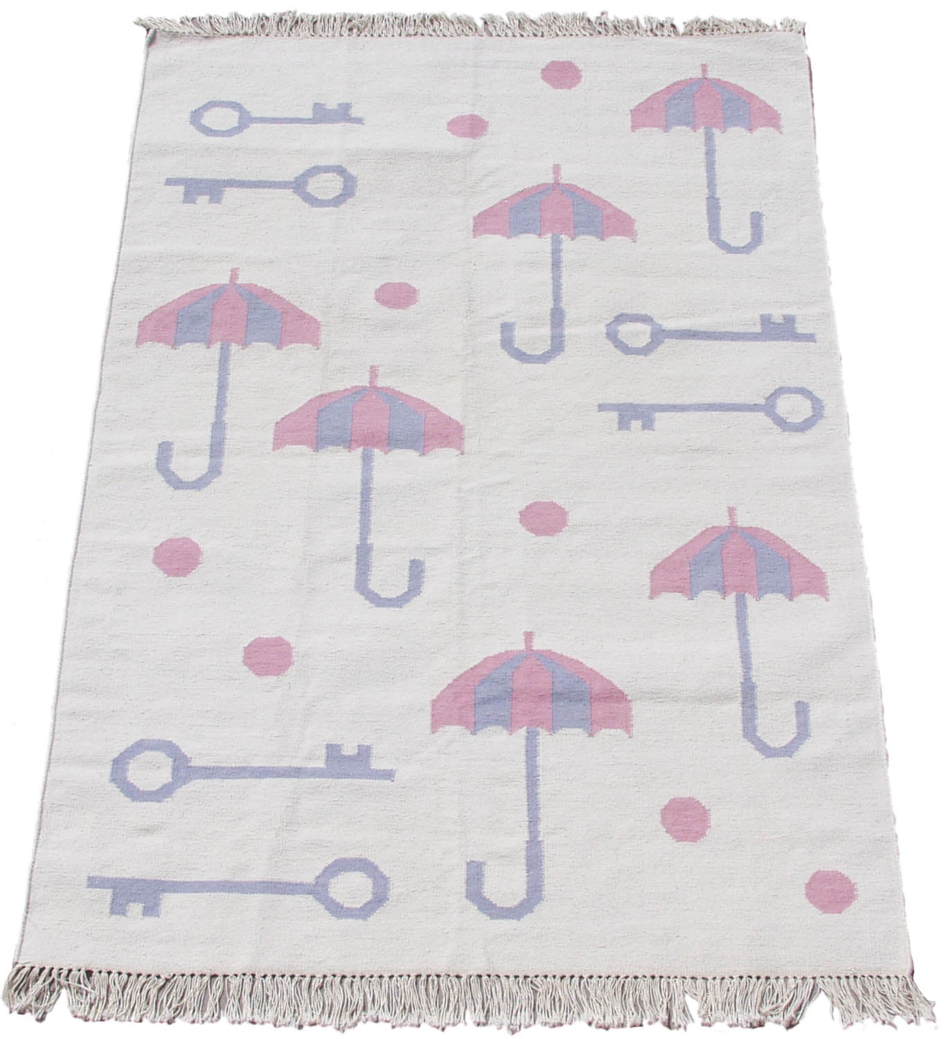 4x6 Vintage Pictorial Indian Kilim Rug // ONH Item mc001723 Image 1